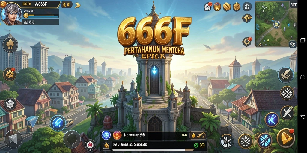 Tampilan screenshot game Tower Defense 666F yang menarik dan penuh aksi.