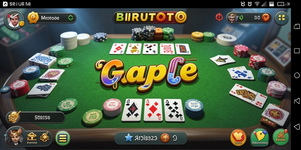 Tampilan menarik gameplay Gaple di BIRUTOTO.