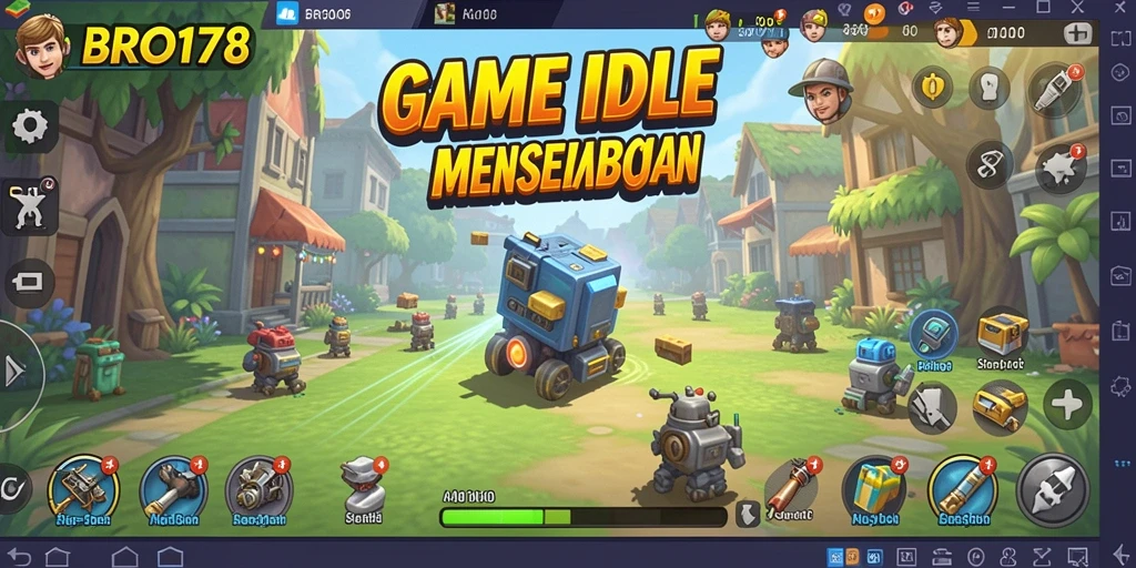Gambaran gameplay BRO178 yang seru dalam genre Idle.