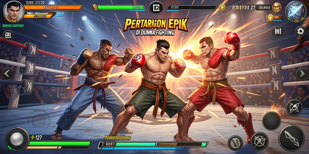 Screenshot menampilkan aksi pertarungan seru dalam PAGODA127.