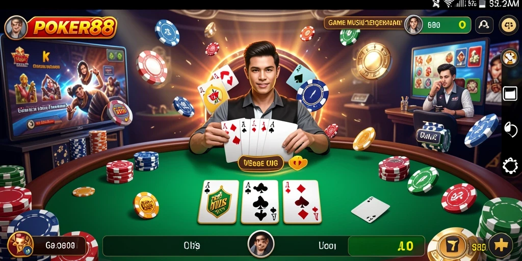 Screenshot gameplay POKER88, menampilkan keseruan bermain musik.