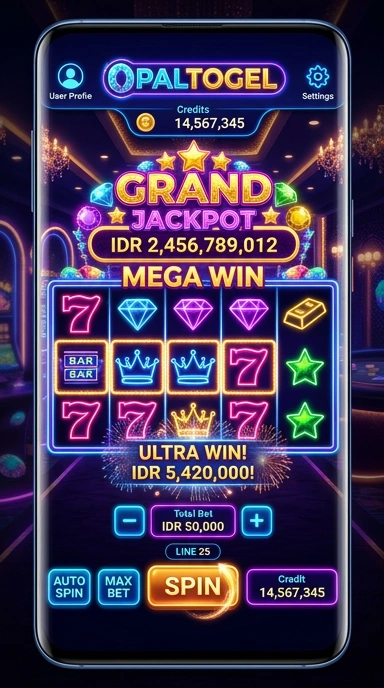 Tampilan aplikasi opaltogel yang sederhana dan menarik.